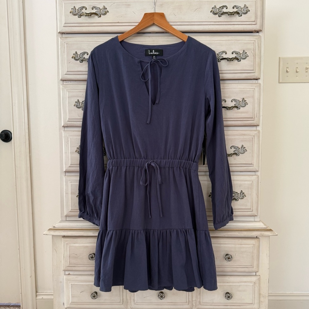 Lulus A Walk in the Park Navy Skater Dress - Picture 3 of 7